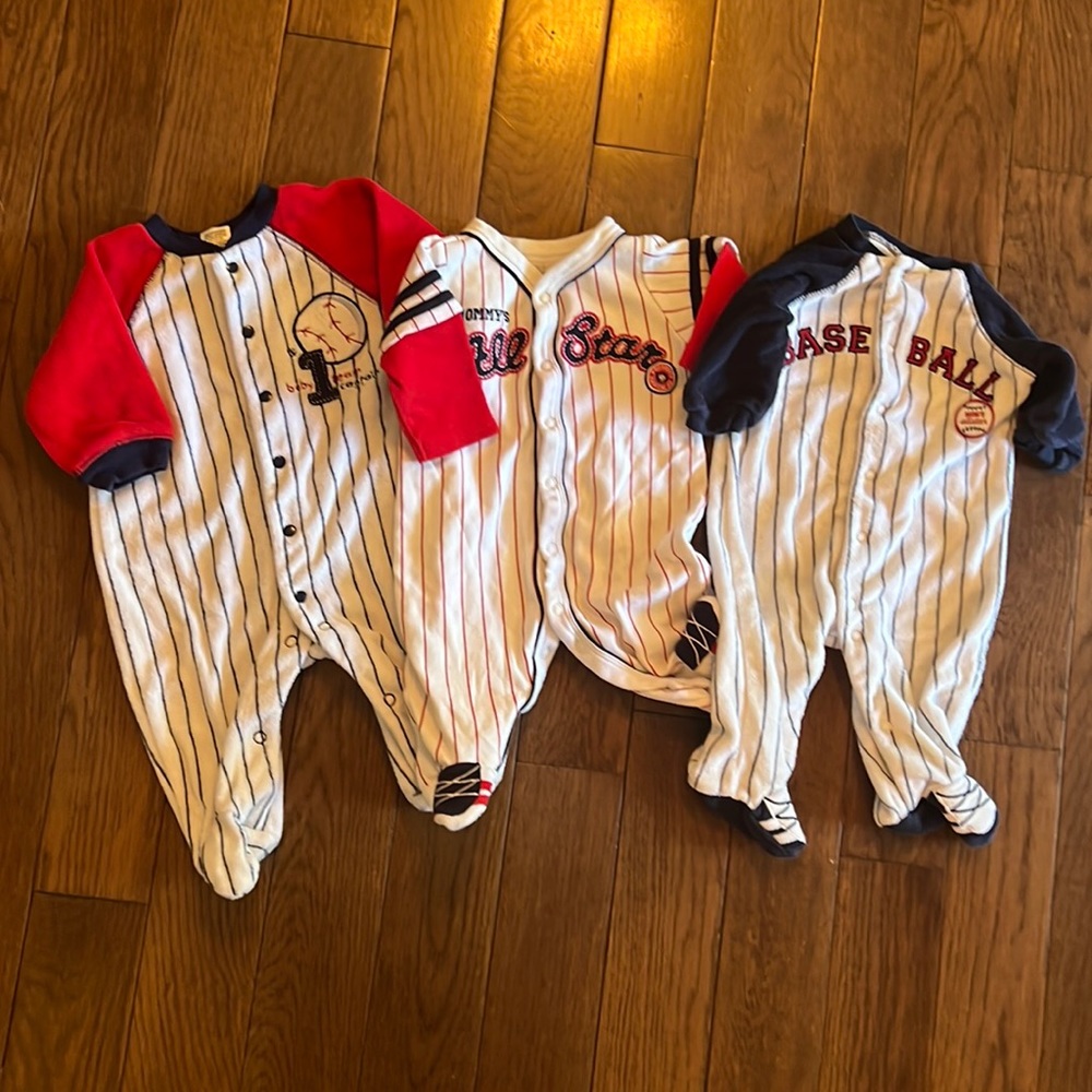 Bundle of 3 baseball sleepers